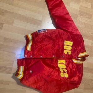 BRAND NEW !! Classic STARTER Houston Rockets Quilted Bomber Jacket